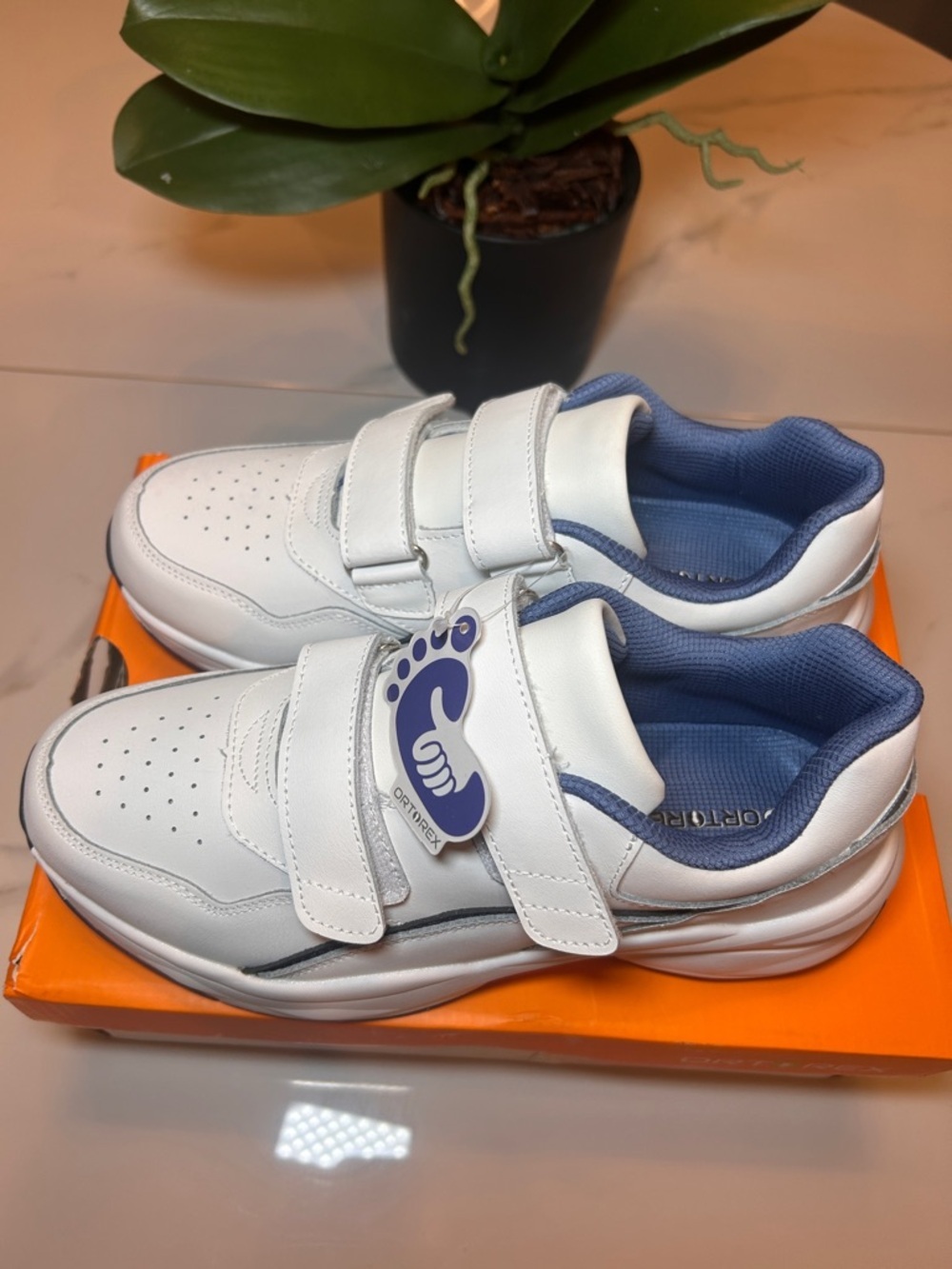 ORTOREX Women Diabetic Leather Orthopedic Walking Shoes Wide Toe Box Shoes Sz 9 - Picture 13 of 15